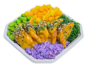 Gyoza-curry chicken bowl